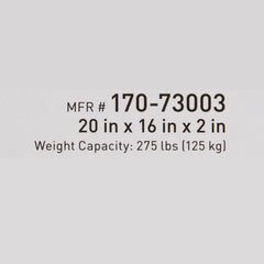 Seat Cushion McKesson 20 W X 16 L X 2 D Inch Foam / Gel, Packaging Type- Each