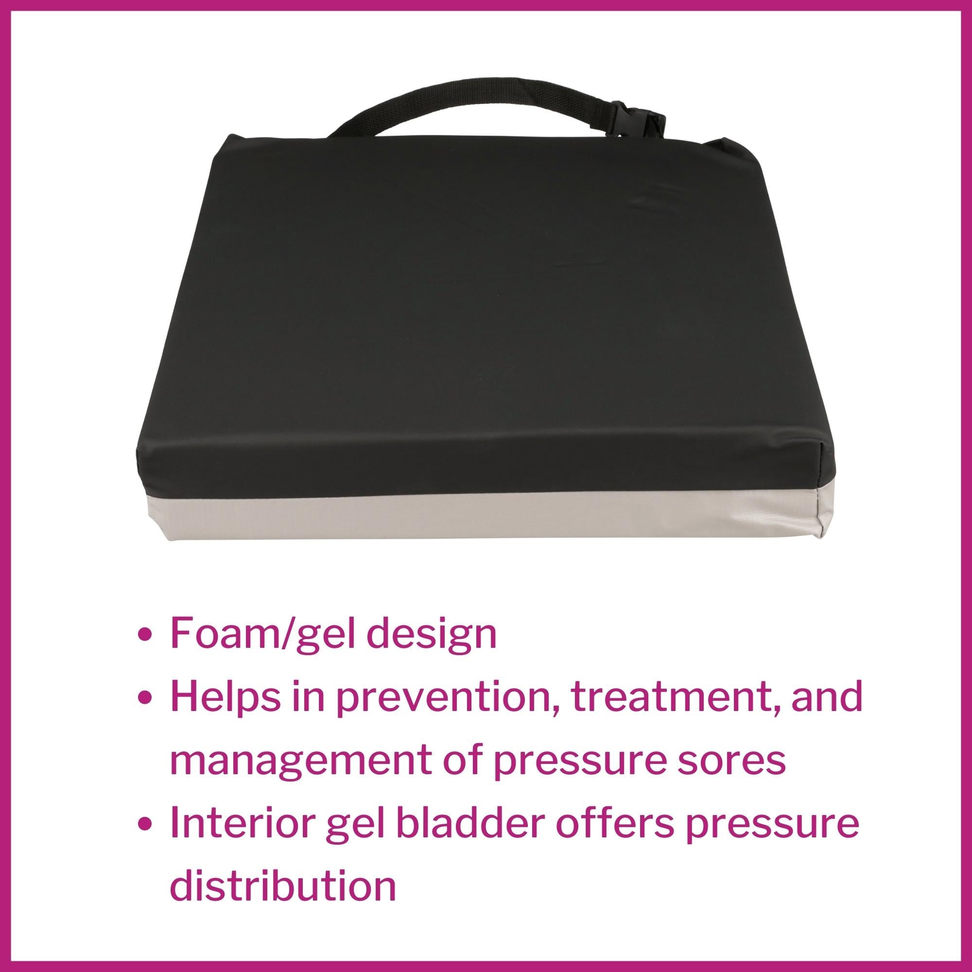 Seat Cushion McKesson 16 W X 16 L X 3 D Inch Foam / Gel, Packaging Type- Case