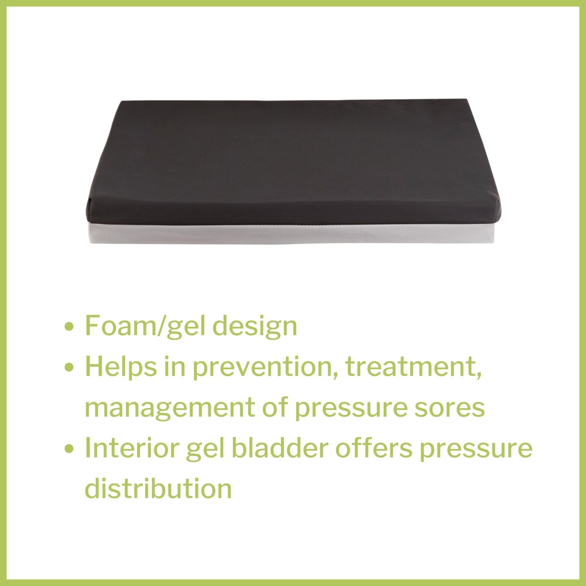 Seat Cushion McKesson 18 W X 16 L X 2 D Inch Foam / Gel, Packaging Type- Case