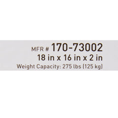 Seat Cushion McKesson 18 W X 16 L X 2 D Inch Foam / Gel, Packaging Type- Case