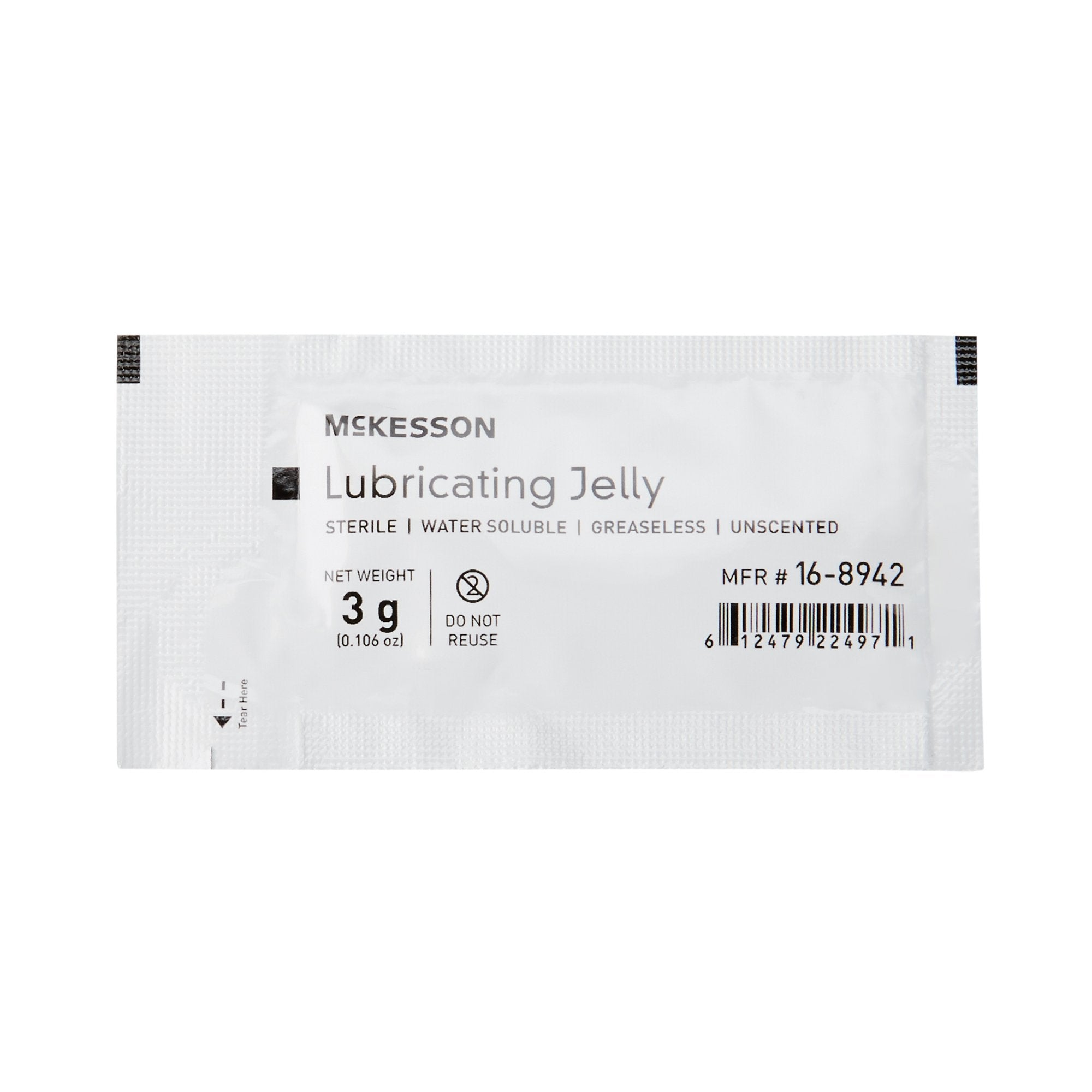 Lubricating Jelly McKesson 3 Gram Individual Packet Sterile,Packaging Type- Each