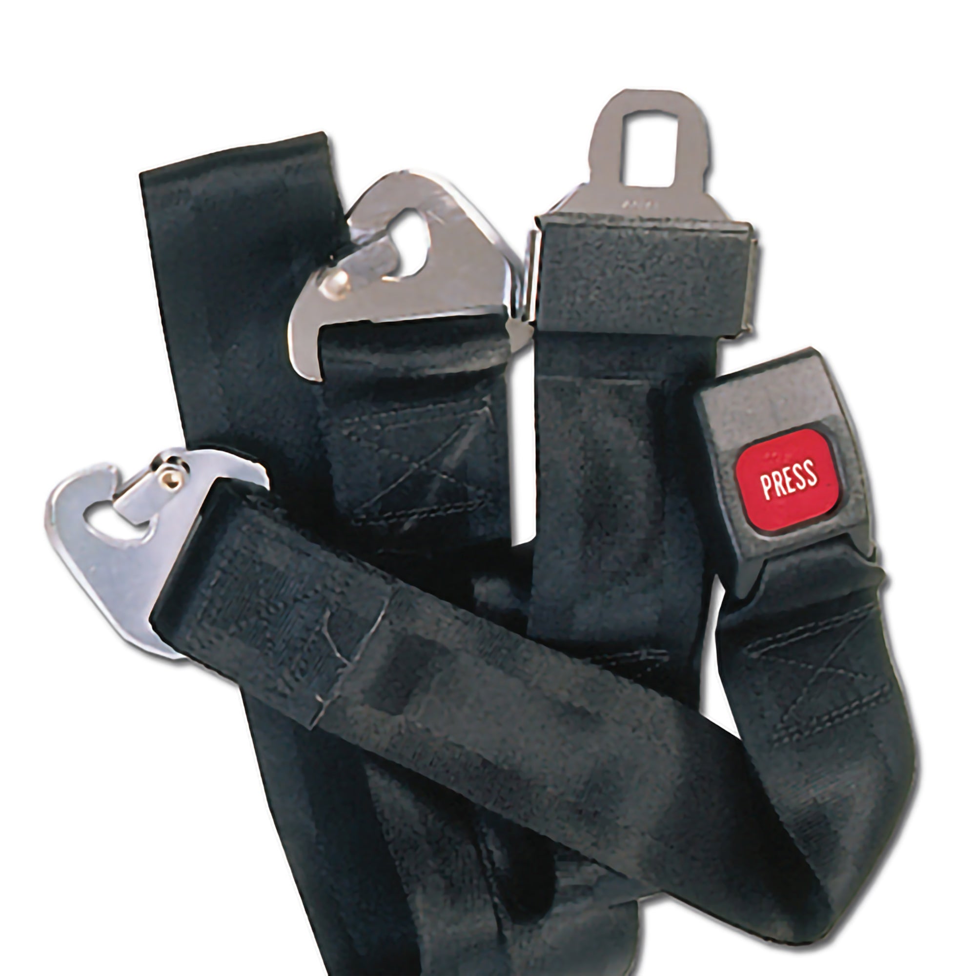 McKesson Backboard / Stretcher Strap – Black 2-Piece Nylon Patient Restraint, 5 ft x 2 in with Speed-Clip Push-Button Release