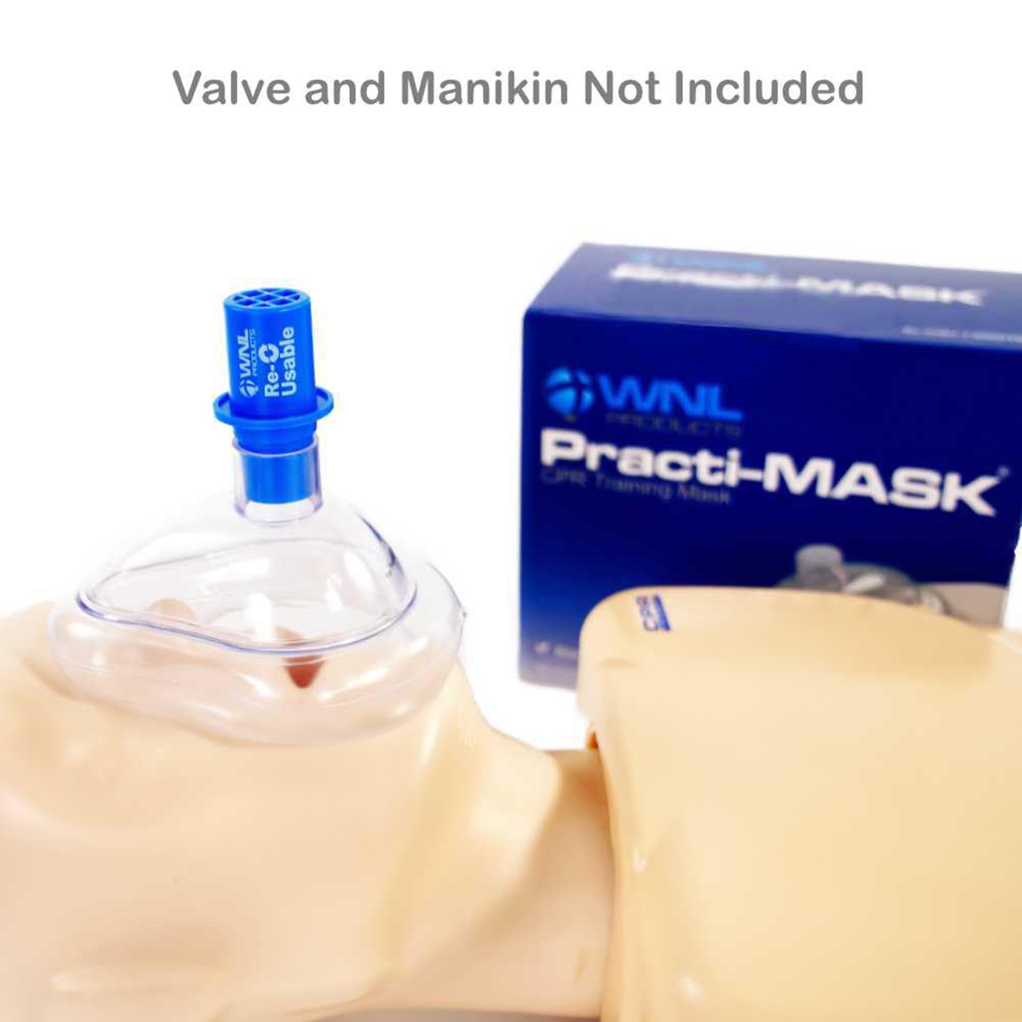 CPR Trainer with Training Valve Combo Practi-MASK Adult / Child, Packaging Type- Box