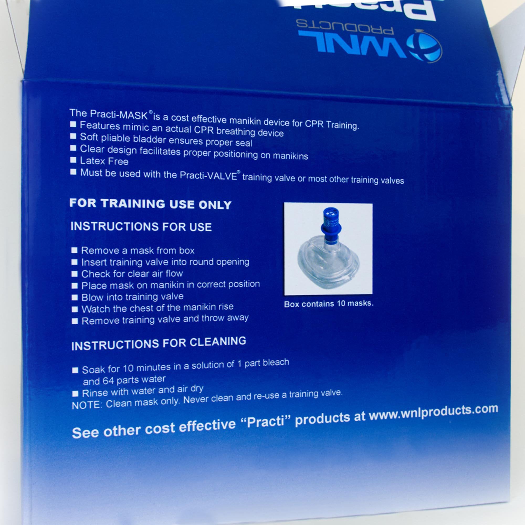CPR Trainer with Training Valve Combo Practi-MASK Adult / Child, Packaging Type- Box