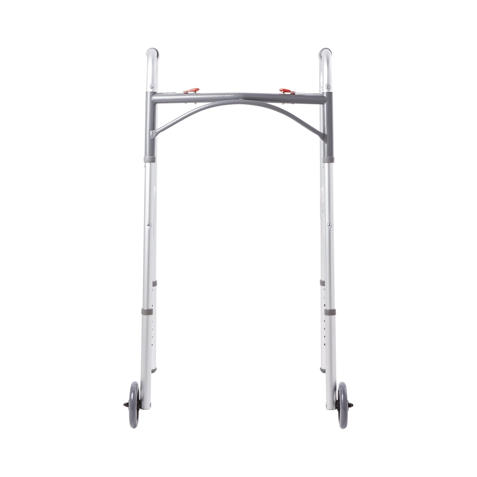 Dual Release Folding with Wheels Adjustable Height McKesson Aluminum Frame 350 lbs. Weight Capacity 32 to 39 Inch Height, Packaging Type- Each