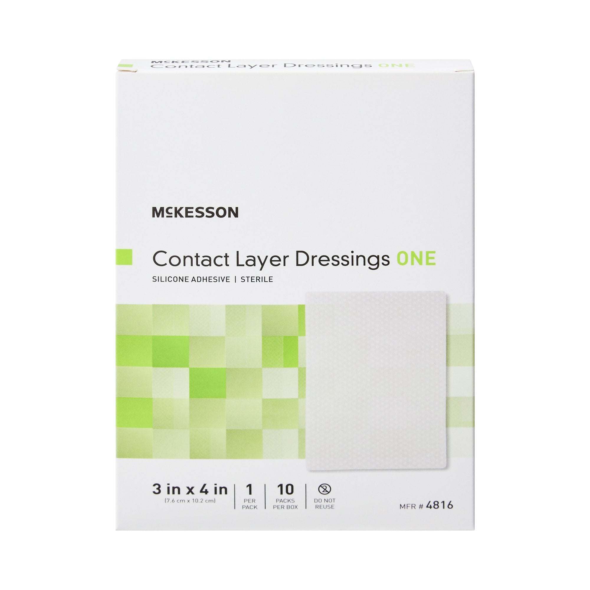 Wound Contact Layer Dressing McKesson 3 X 4 Inch Sterile,Packaging Type- Box