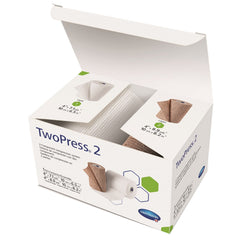 2 Layer Compression Bandage System TwoPress 2 4 Inch X 7 Yard / 4 Inch X 8-9/10 Yard Self-Adherent Closure Tan / White NonSterile 40 mmHg, Packaging Type- Each