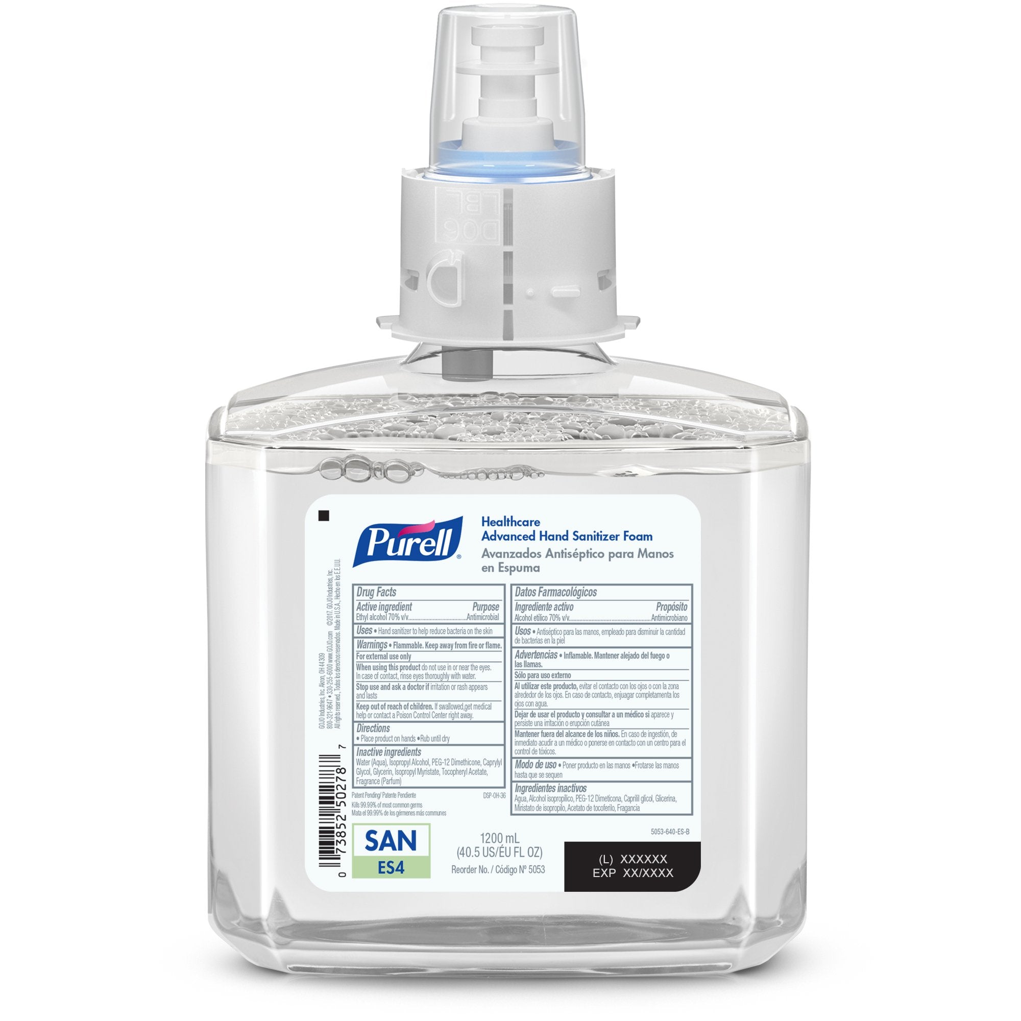 Hand Sanitizer Purell Healthcare Advanced 1,200 mL Ethyl Alcohol Foaming Dispenser Refill Bottle,Packaging Type- Each