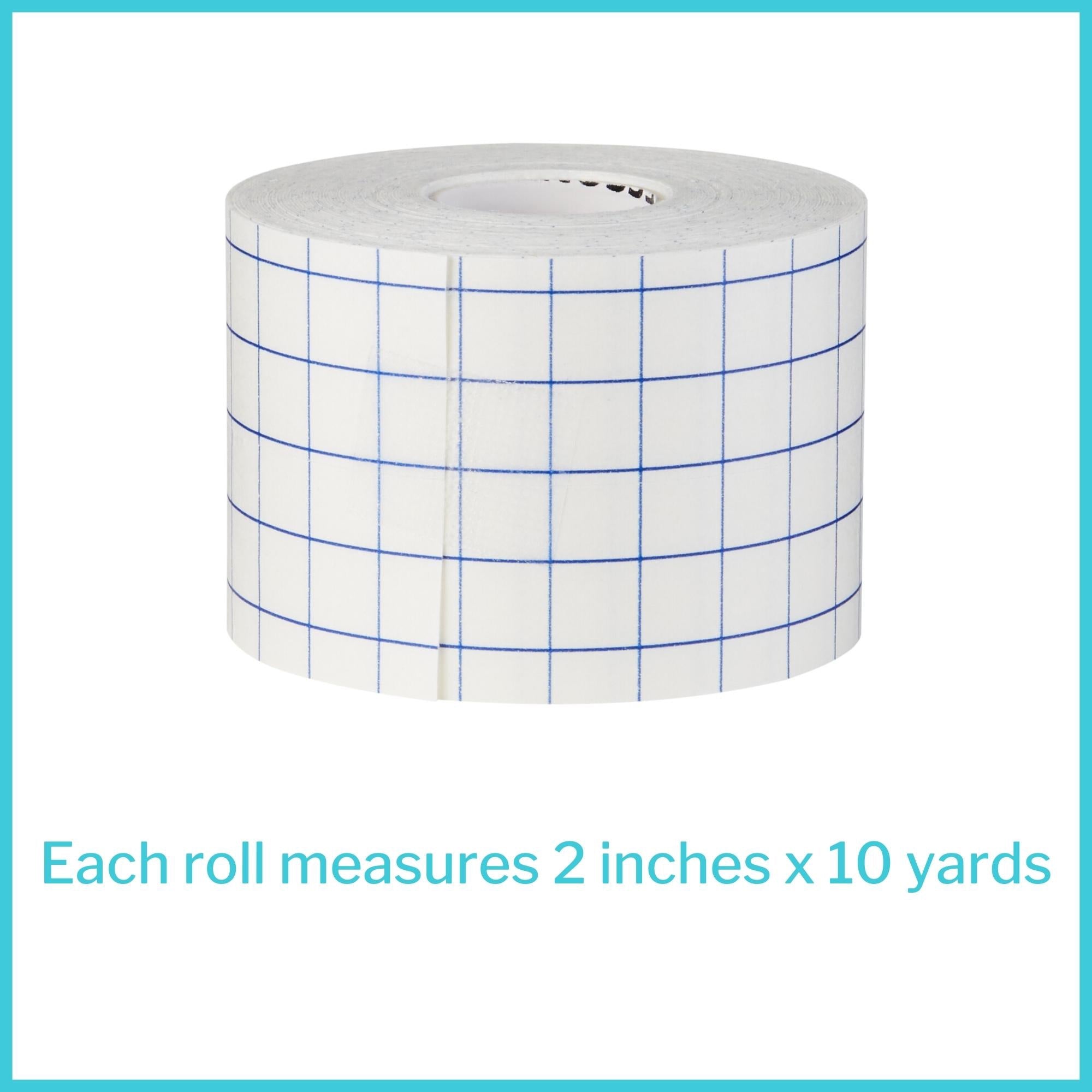 water resistant dressing retention tape with liner mckesson white 2 inch x 10 yard nonwoven printed release paper nonsterile packaging type box