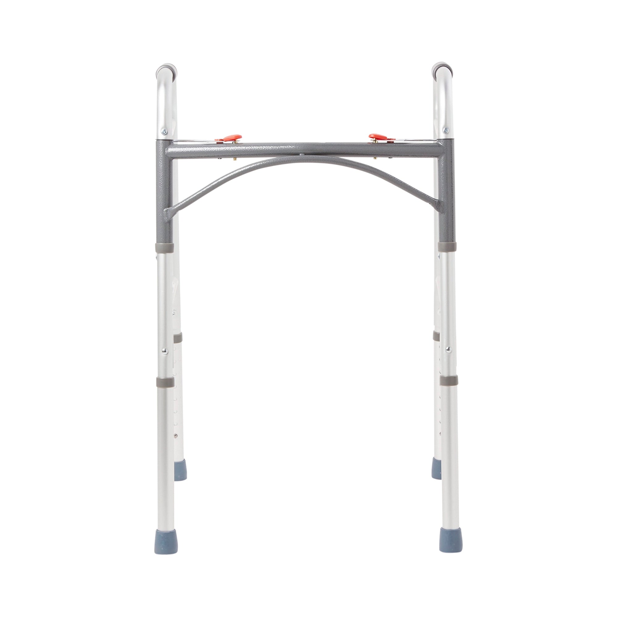 Dual Release Folding Walker Adjustable Height McKesson Aluminum Frame 350 lbs. Weight Capacity 32 to 39 Inch Height, Packaging Type- Case
