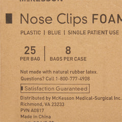 Nose Clip McKesson Foam, Disposable, Blue Plastic For Spirometer, Packaging Type- Case