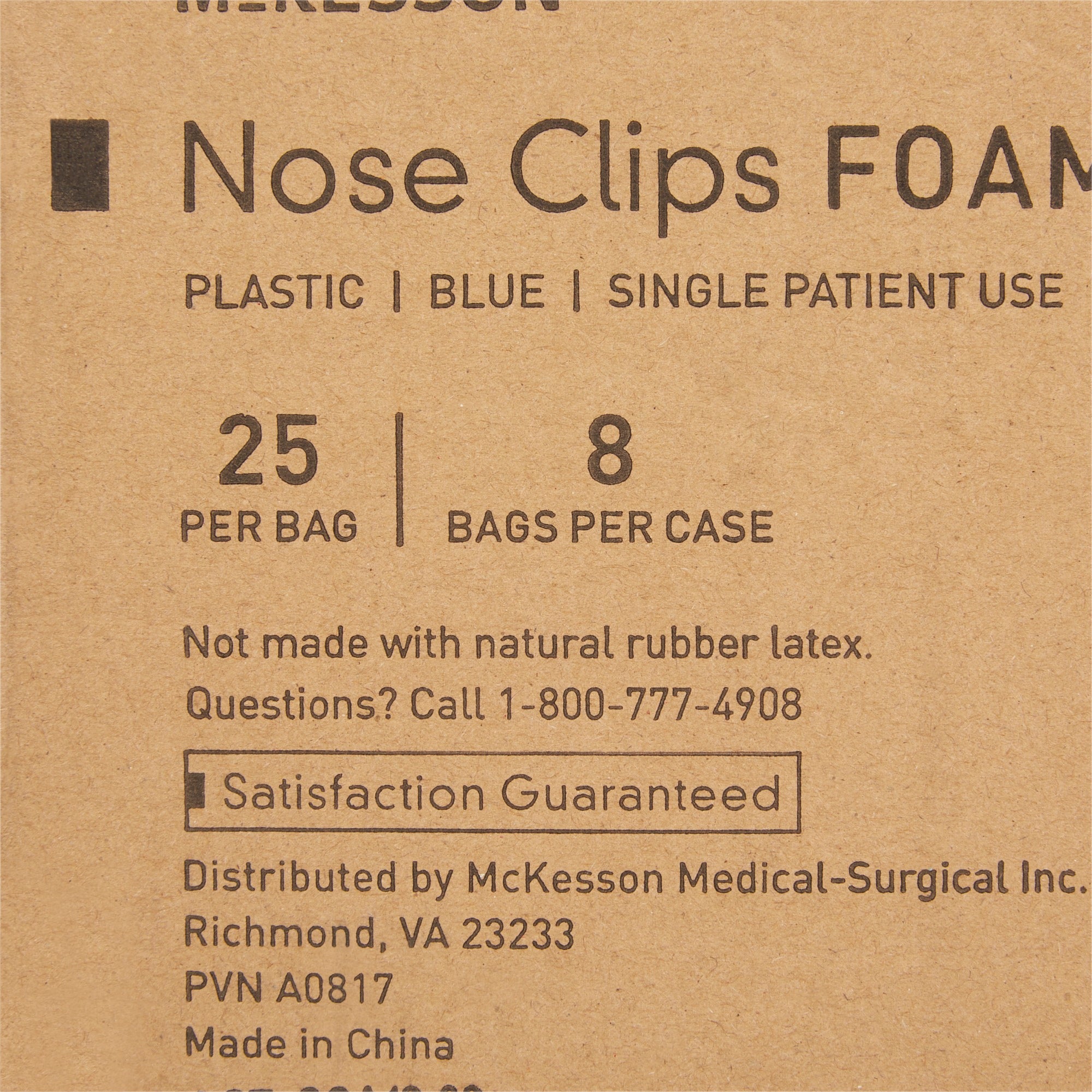 Nose Clip McKesson Foam, Disposable, Blue Plastic For Spirometer, Packaging Type- Case