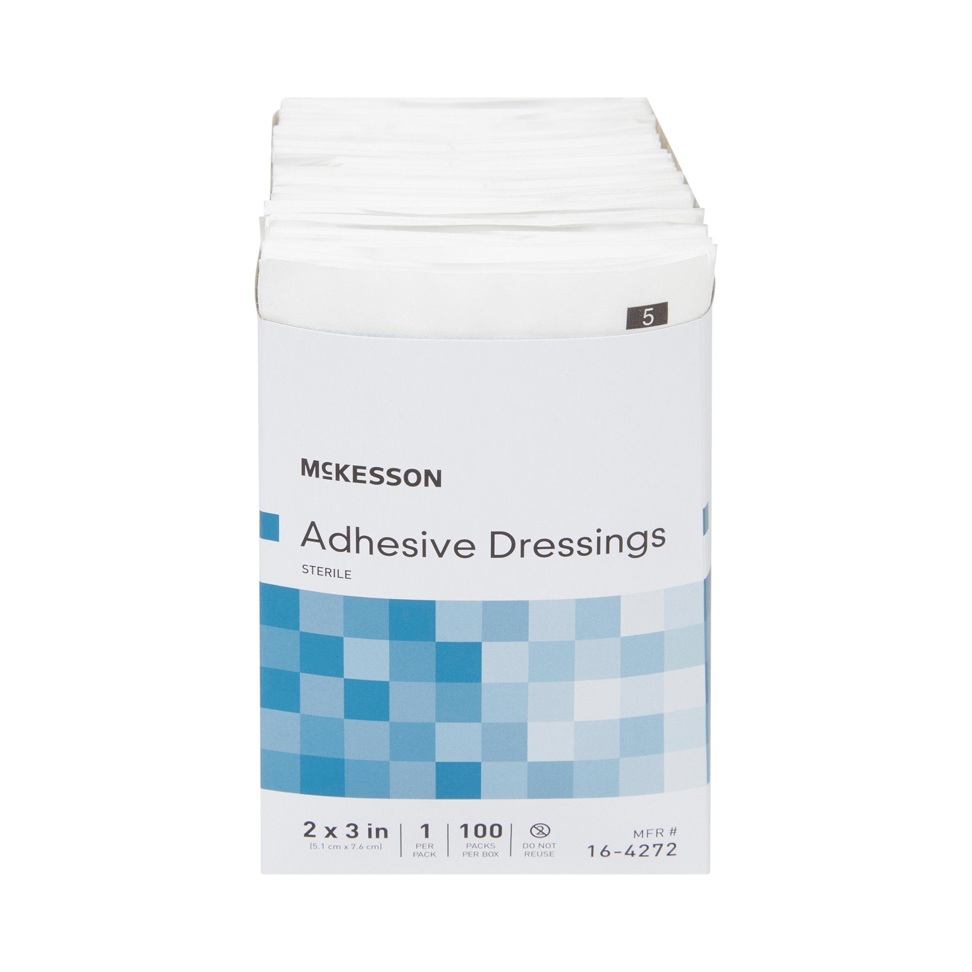 Island Dressing McKesson 2 X 3 Inch Rectangle Sterile, Packaging Type- Case