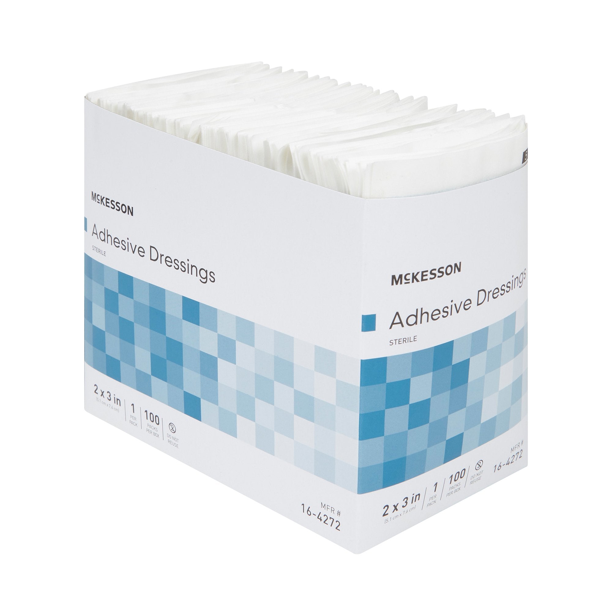 Island Dressing McKesson 2 X 3 Inch Rectangle Sterile, Packaging Type- Case