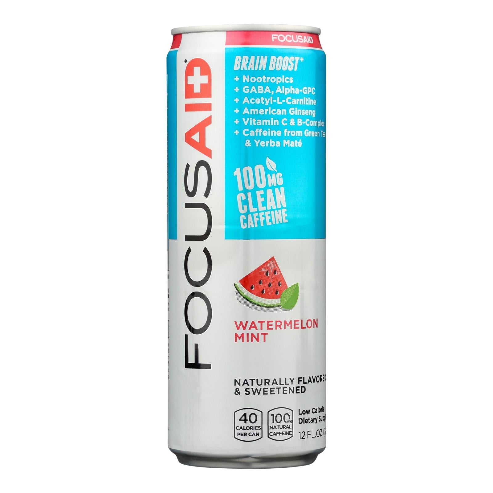 Lifeaid Beverage Company - Focusaid Sandía Menta - Caja de 12 (12 onzas líquidas)