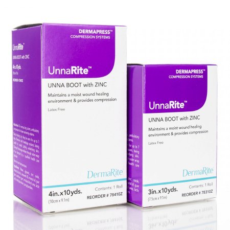 Unna Boot UnnaRite Zinc Oxide 4 Inch X 10 Yard,Packaging Type- Each