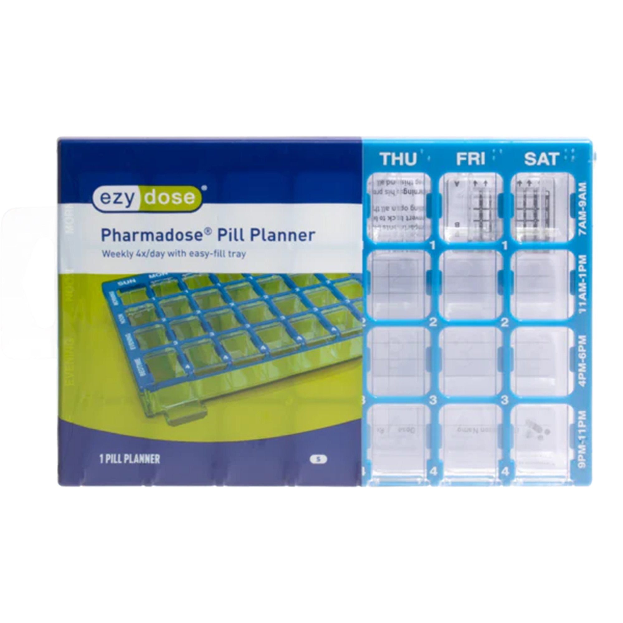 Pill Organizer Pharmadose Locking Pill Planner Small 7 Day 4 Dose
