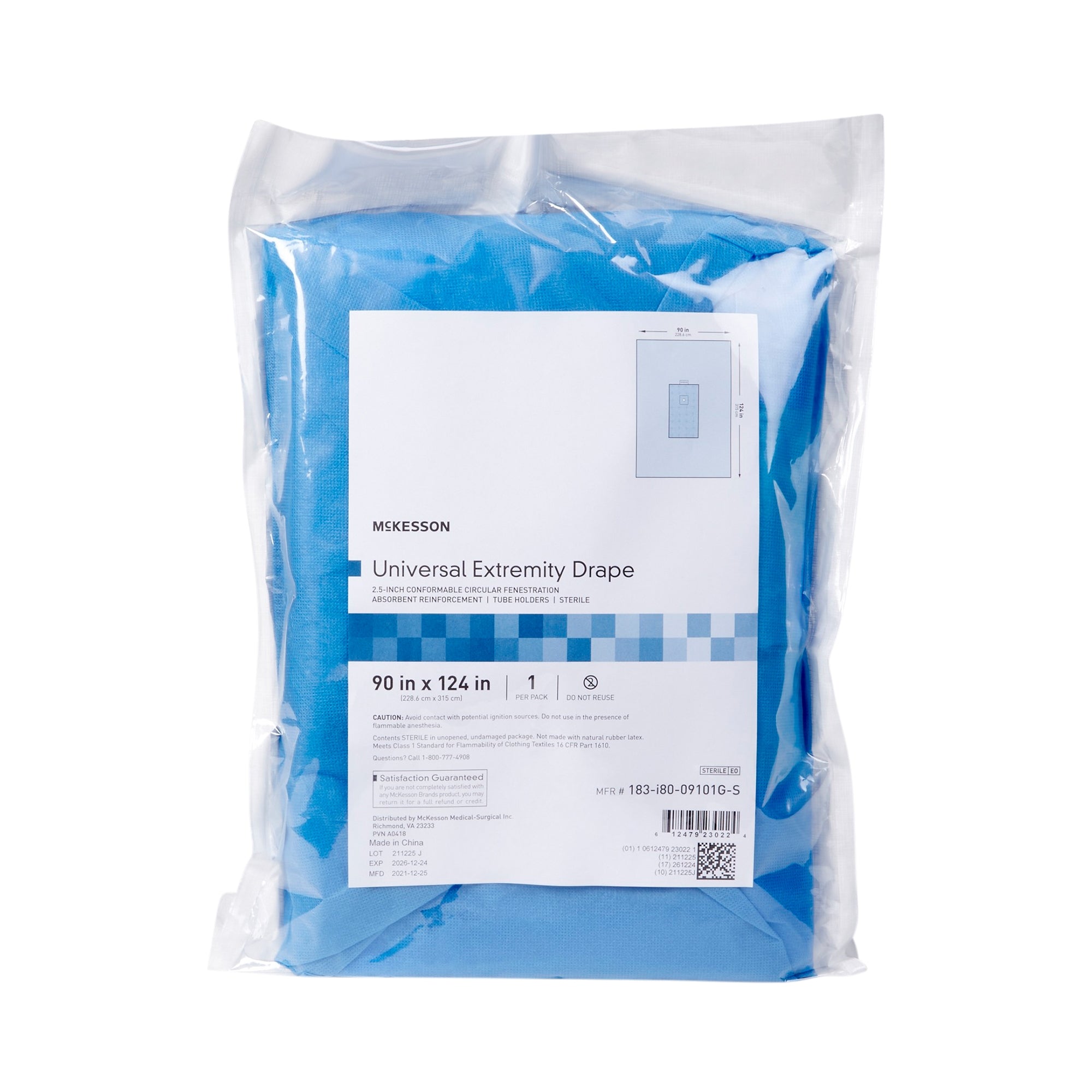 Orthopedic Drape McKesson Universal Extremity Drape 90 W X 124 L Inch Sterile, Packaging Type- Case