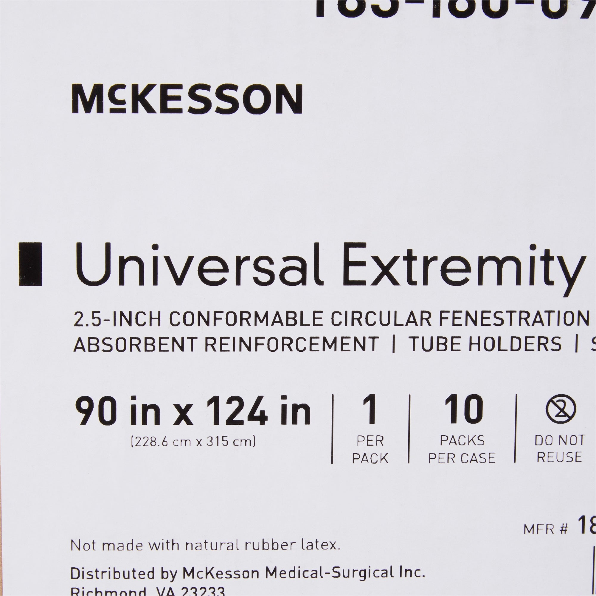 Orthopedic Drape McKesson Universal Extremity Drape 90 W X 124 L Inch Sterile, Packaging Type- Case