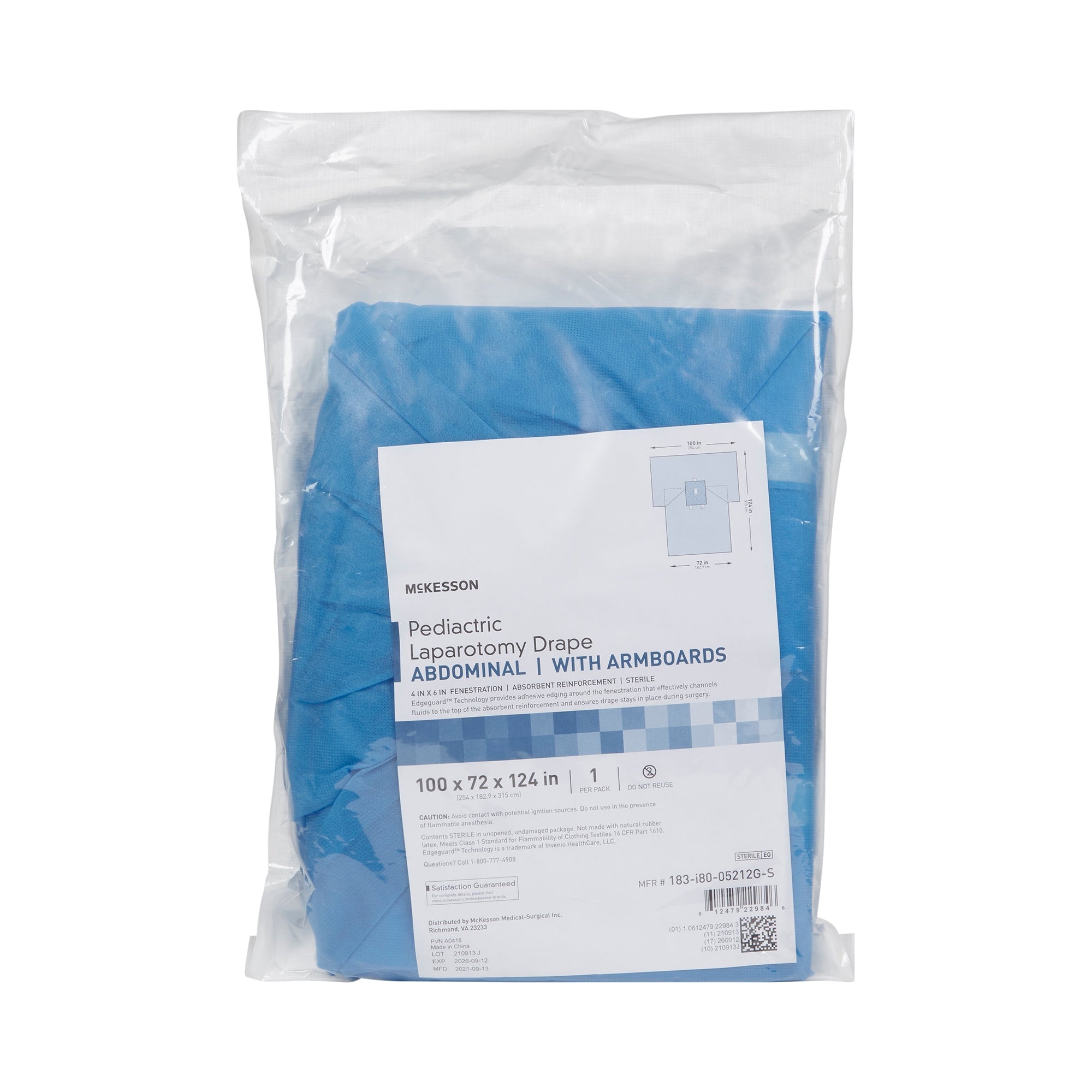 Abdominal Drape McKesson Pediatric Laparotomy Drape 100 W X 72 W X 124 L Inch Sterile, Packaging Type- Case