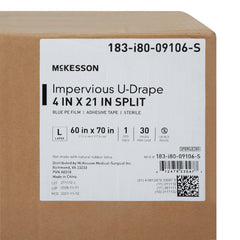 Orthopedic Drape McKesson Impervious U-Drape 60 W X 70 L Inch Sterile, Packaging Type- Case