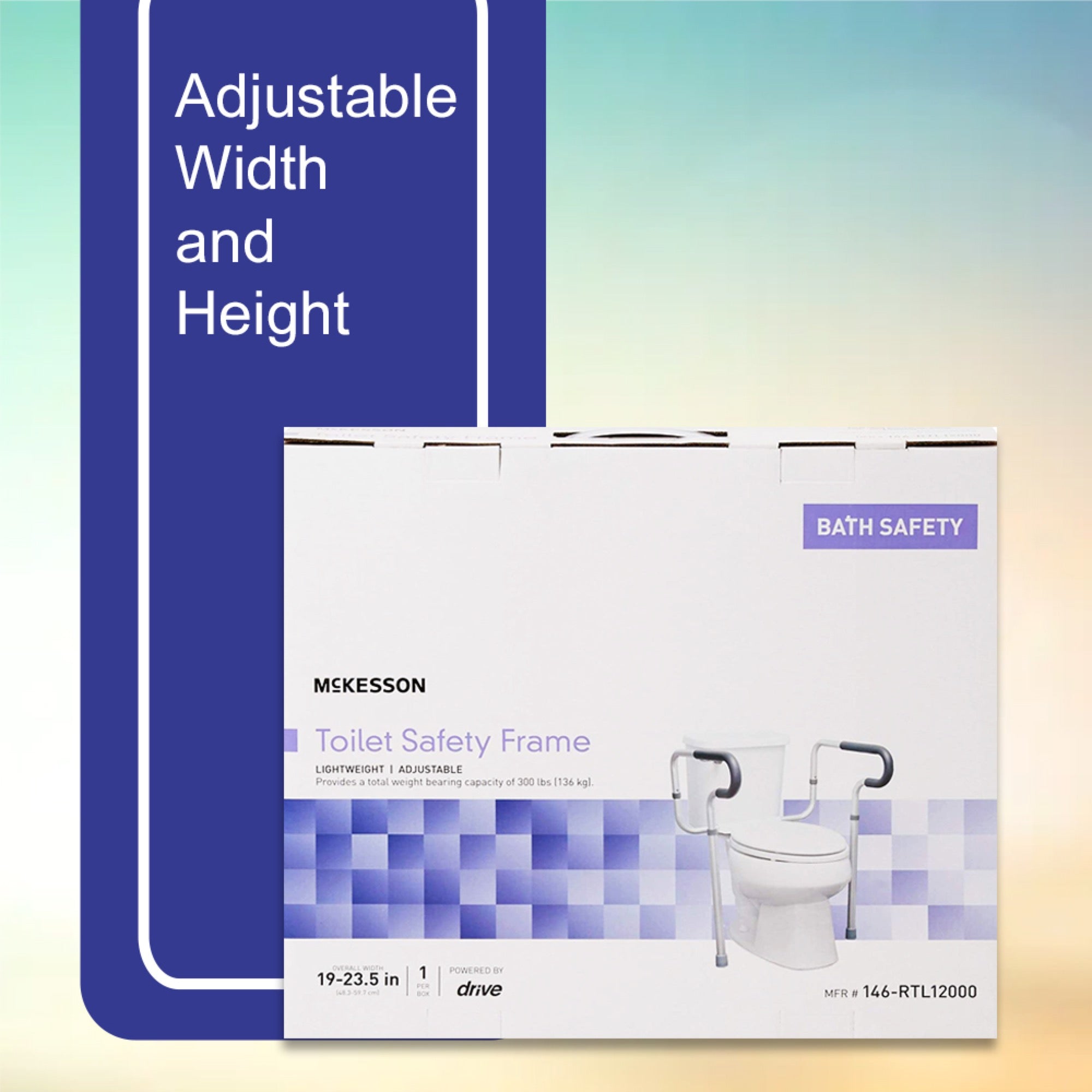 Aluminum McKesson Toilet Safety Rail Gray Design