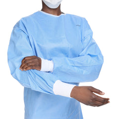 Non-Reinforced Surgical Gown with Towel McKesson 3X-Large Blue Sterile AAMI Level 3 Disposable, Packaging Type- Case