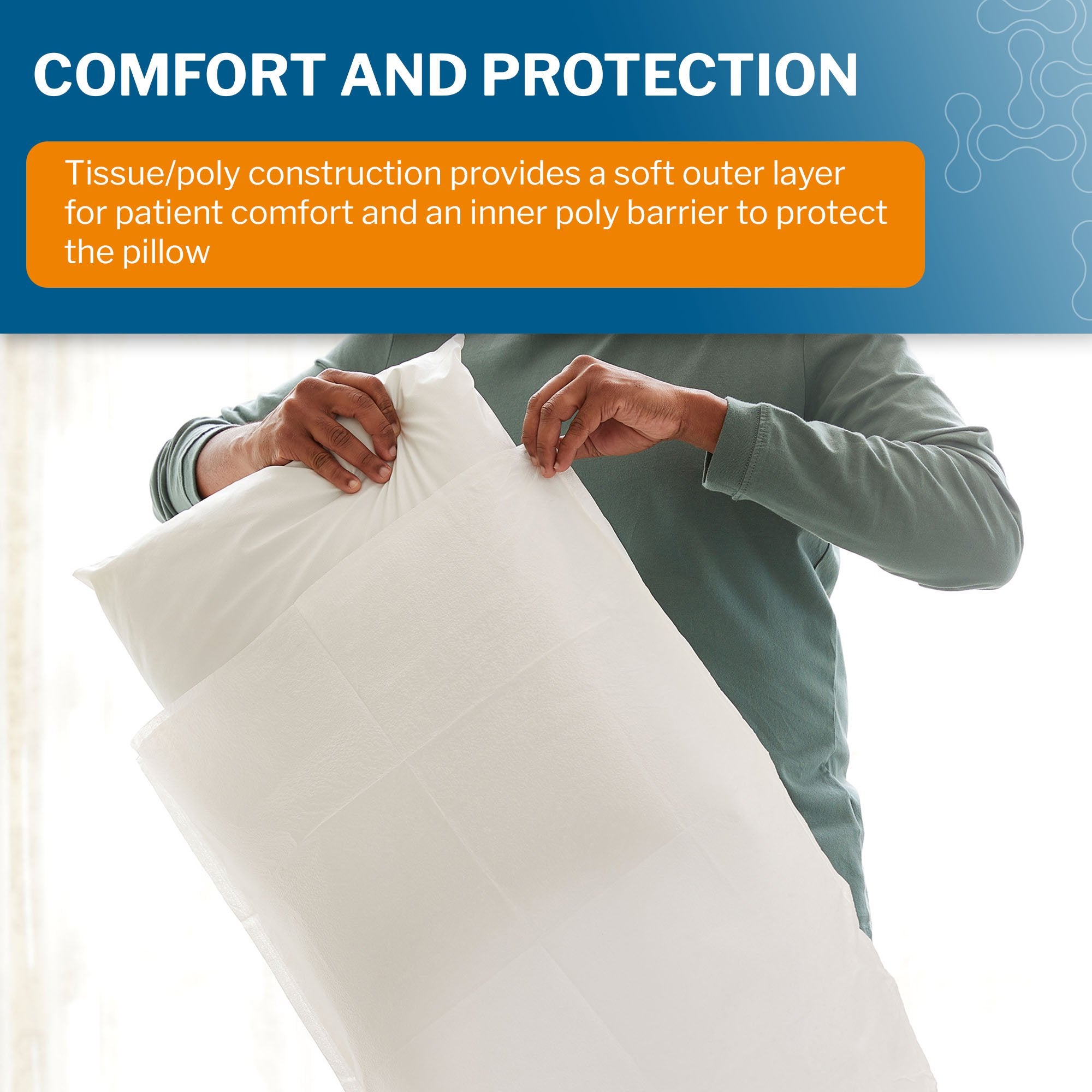 Pillowcase McKesson Standard White Disposable, Packaging Type- Case