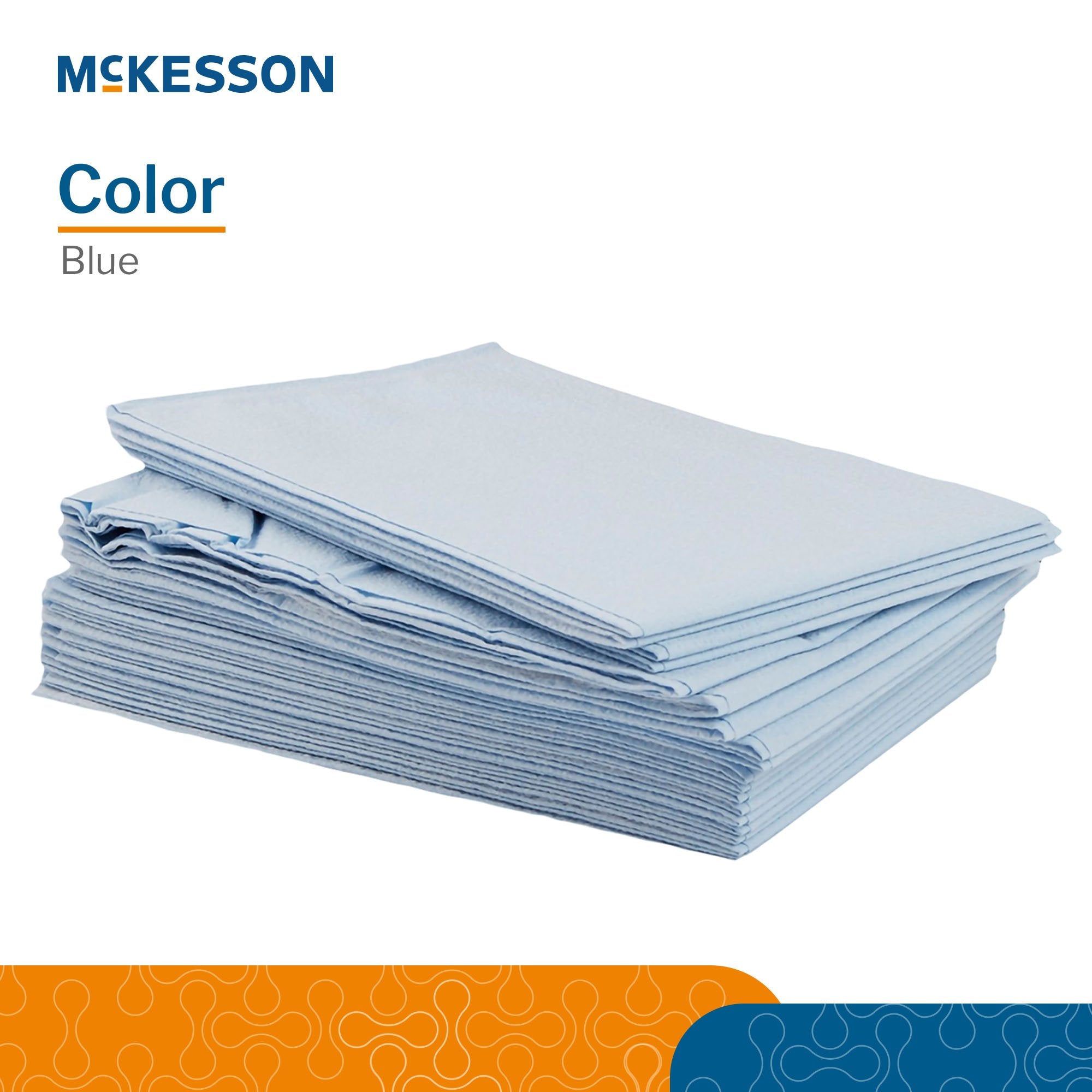 Pillowcase McKesson Standard Blue Disposable, Packaging Type- Case