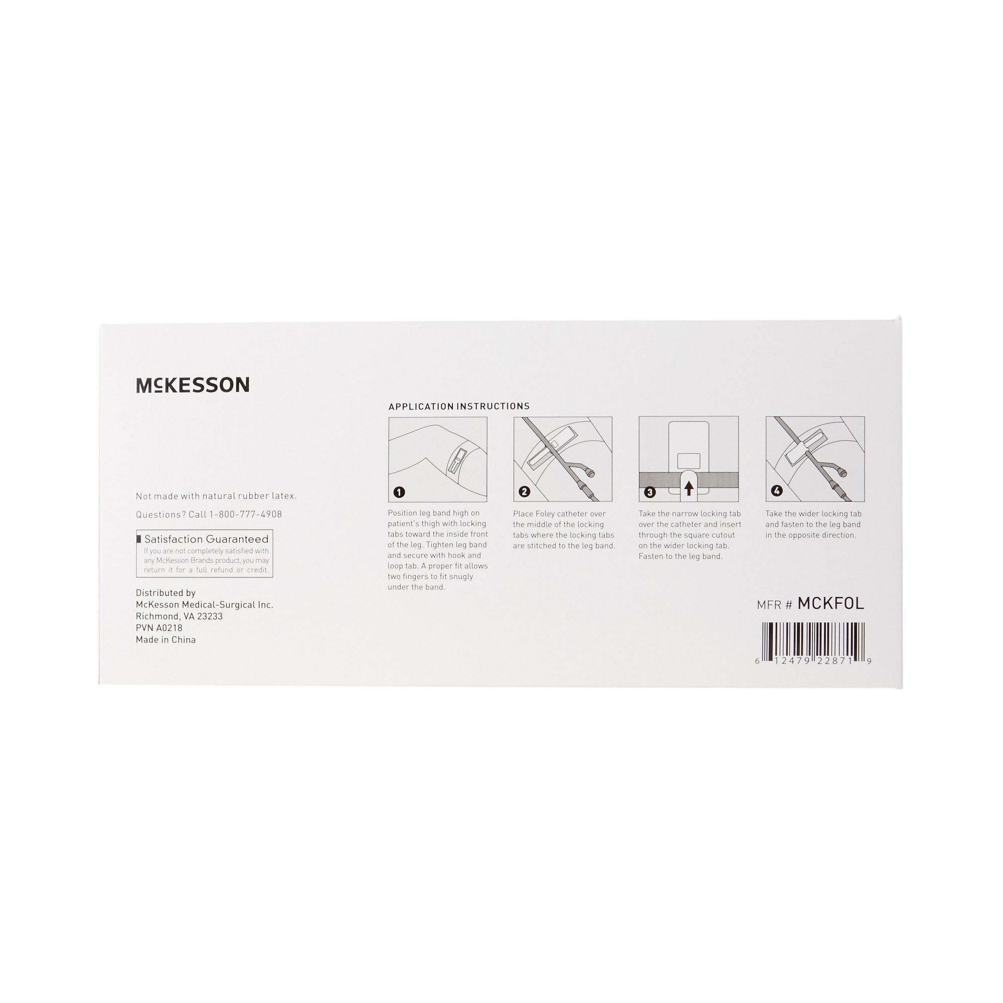 Leg Strap McKesson 2 X 24 Inch Length, Dual-Locking Tabs, Stretch Material, Hook and Loop Closure, Nonsterile, Packaging Type- Case