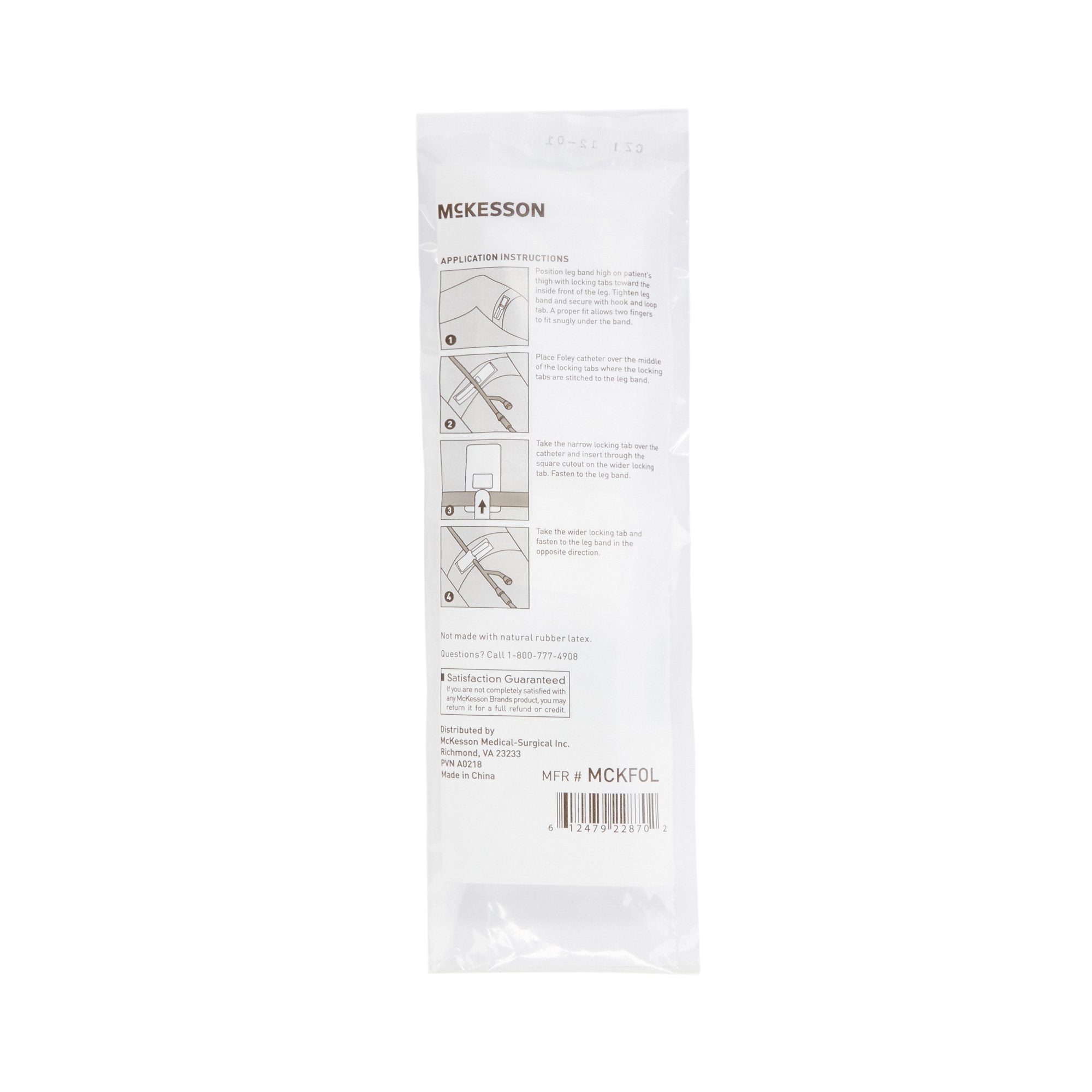 Leg Strap McKesson 2 X 24 Inch Length, Dual-Locking Tabs, Stretch Material, Hook and Loop Closure, Nonsterile, Packaging Type- Case