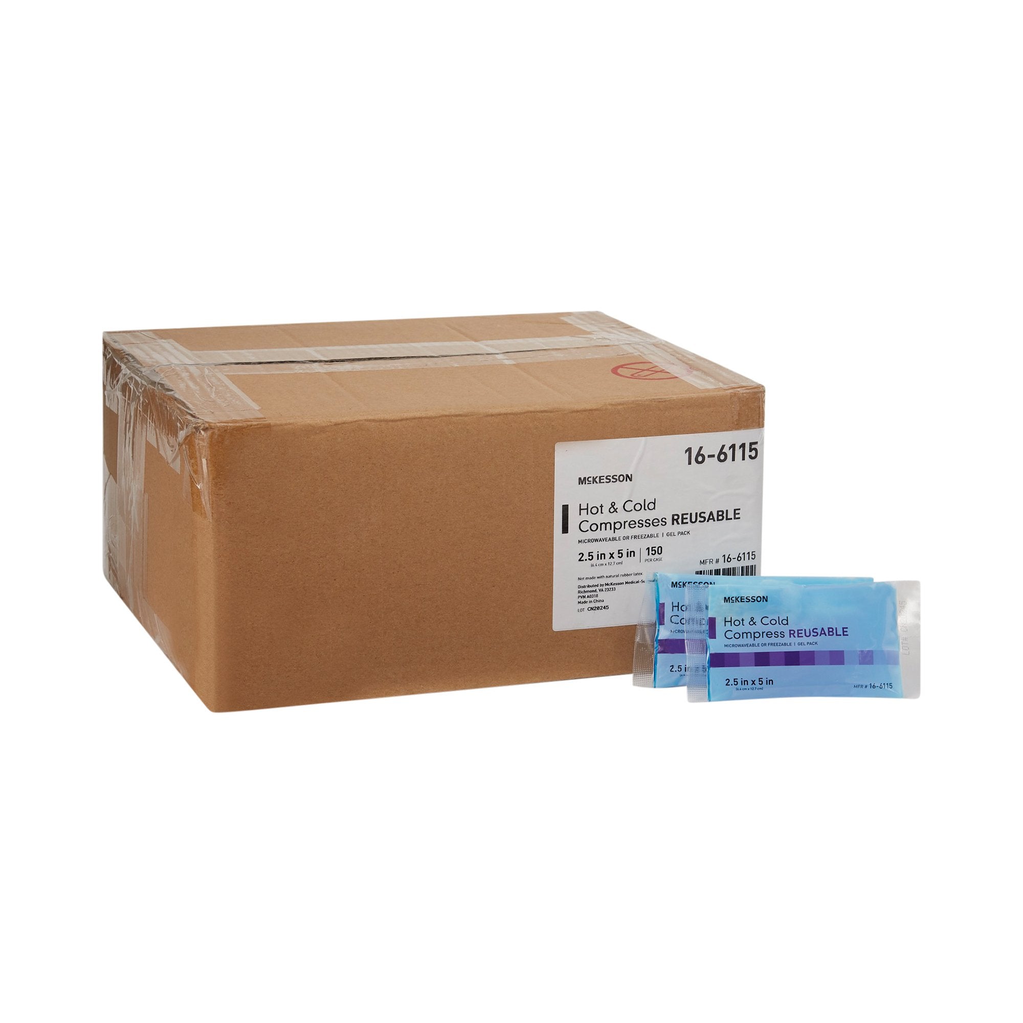Hot / Cold Pack McKesson General Purpose X-Small 2-1/2 X 5 Inch Gel Reusable, Packaging Type- Case
