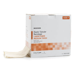 McKesson Spandagrip Elastic Tubular Support Bandage – Size F, 4 in x 11 yd, Large Knee / Medium Thigh, Latex-Free, HCPCS A6457
