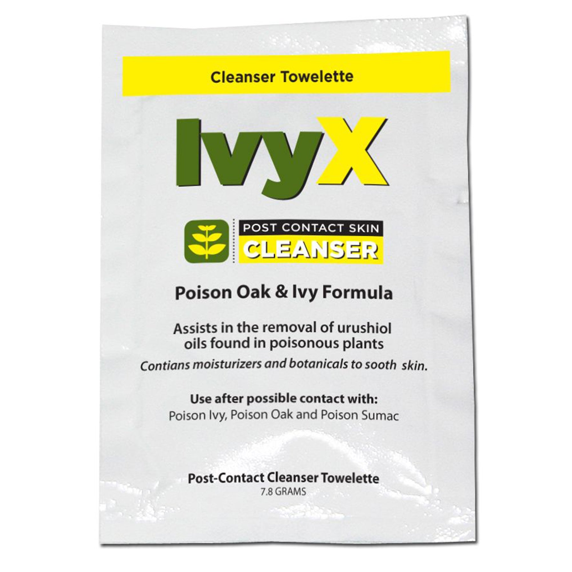 Itch Relief IvyX Post-Contact Towelette 25 per Box Individual Packet,Packaging Type- Box