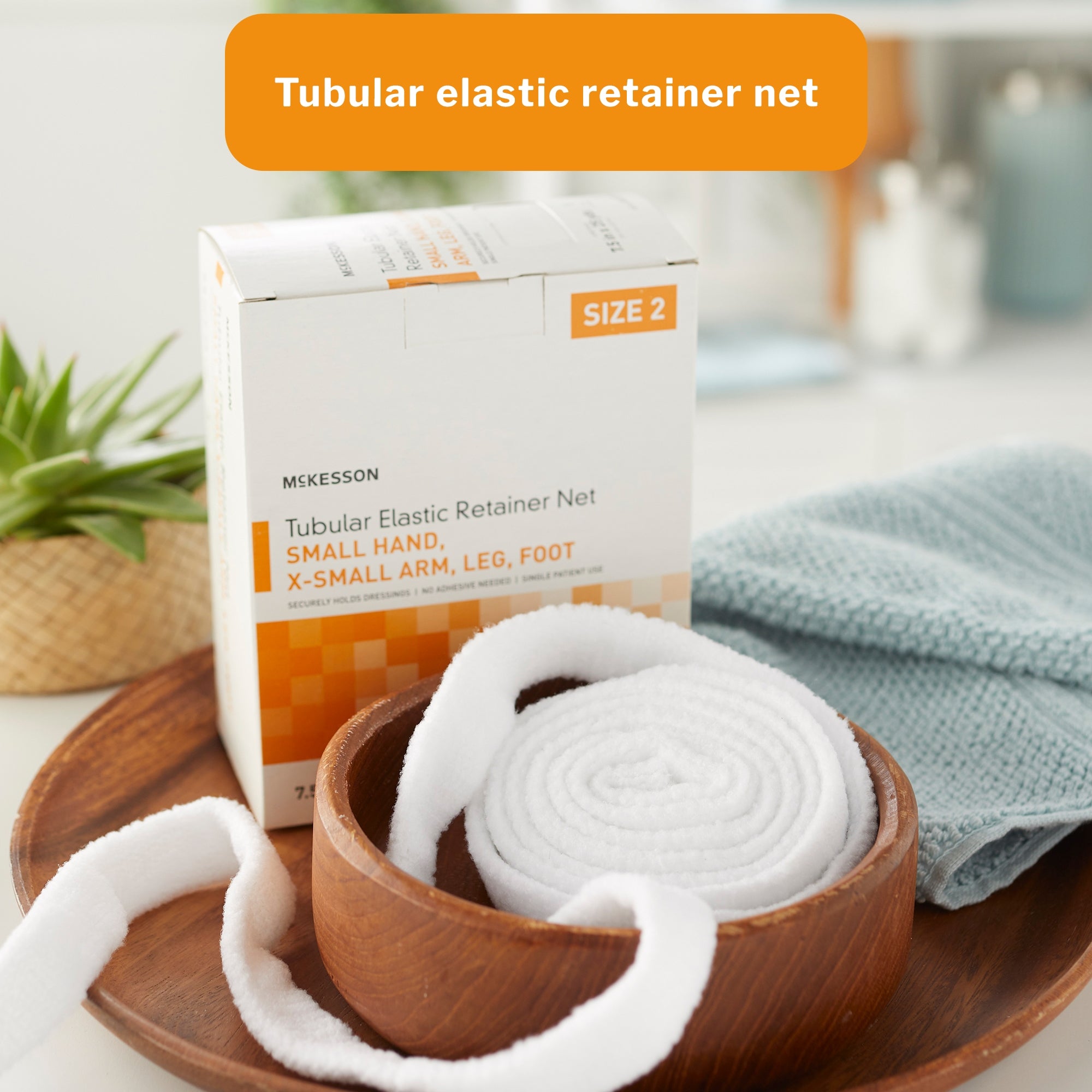 elastic net retainer dressing mckesson tubular elastic 7 1 2 inch x 25 yard 19 1 cm x 22 9 m size 2 white small hand x small arm leg foot nonsterile packaging type box
