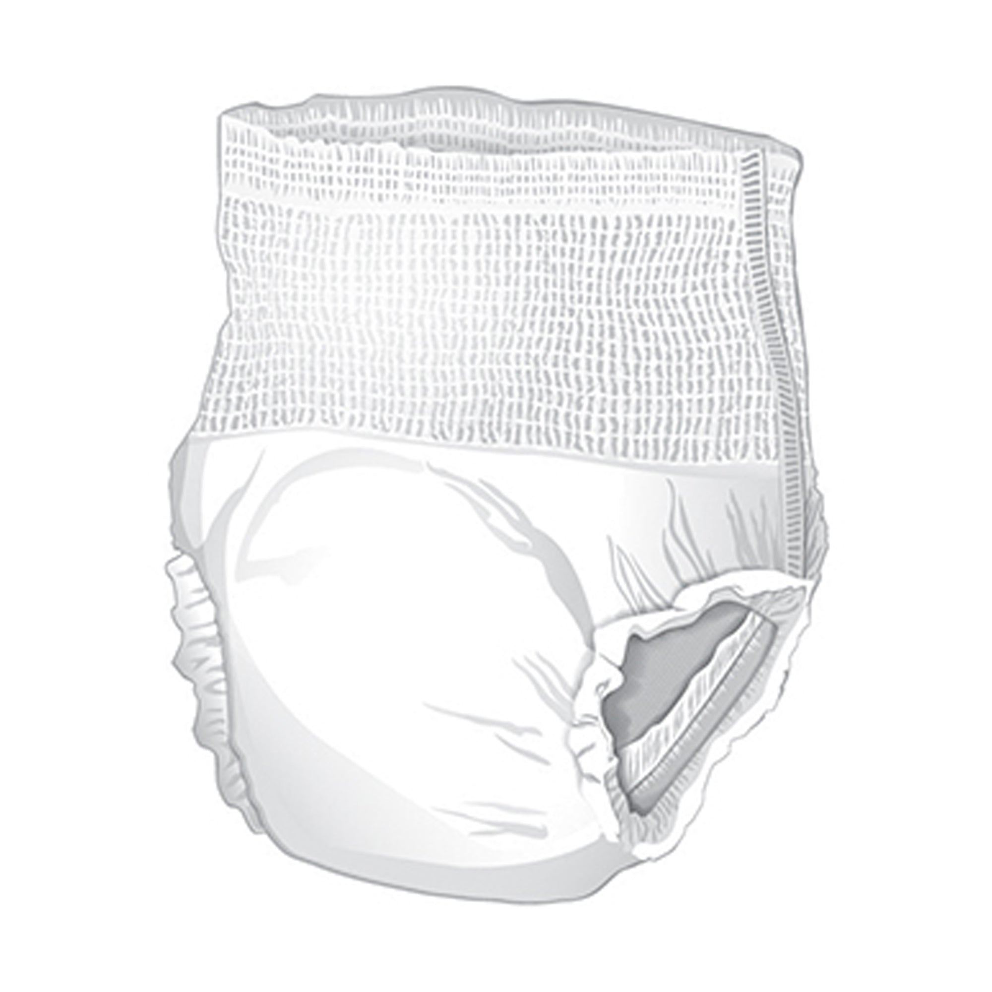 Unisex Adult Absorbent Underwear McKesson Pull On with Tear Away Seams Large Disposable Moderate Absorbency | 4BG/Case