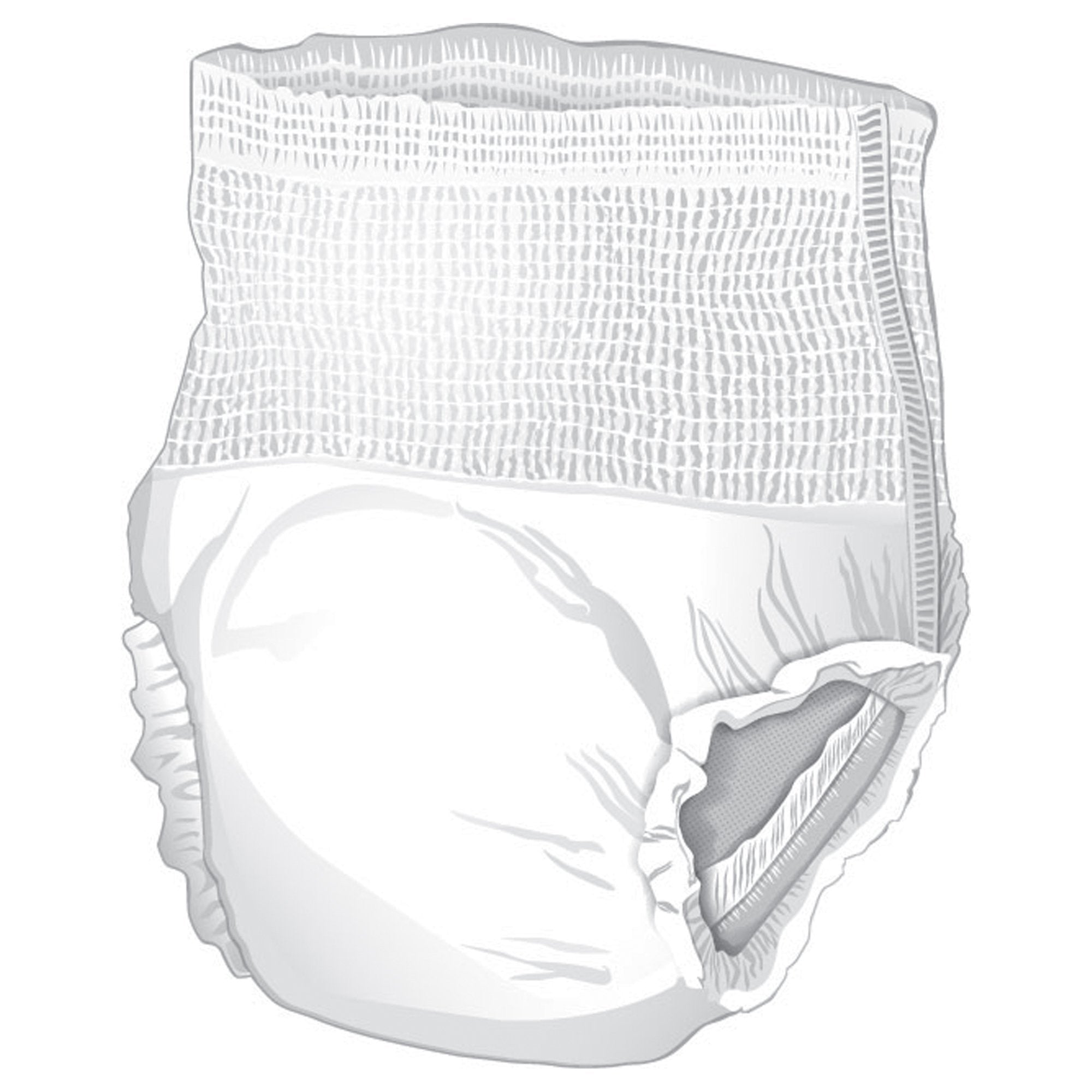 Unisex Adult Absorbent Underwear McKesson Pull On with Tear Away Seams X-Large Disposable Moderate Absorbency | 4BG/Case