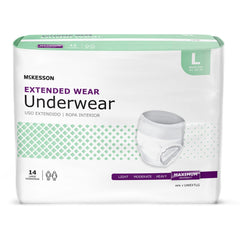 Unisex Adult Absorbent Underwear McKesson Pull On with Tear Away Seams Large Disposable Heavy Absorbency | 4BG/Case