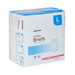 Unisex Adult Incontinence Brief McKesson Large Disposable Moderate Absorbency, Packaging Type- Case