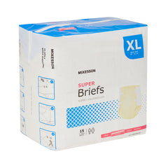 Unisex Adult Incontinence Brief McKesson X-Large Disposable Moderate Absorbency, Packaging Type- Case
