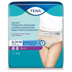 female adult absorbent underwear tena proskin protective pull on with tear away seams x large disposable moderate absorbency packaging type case