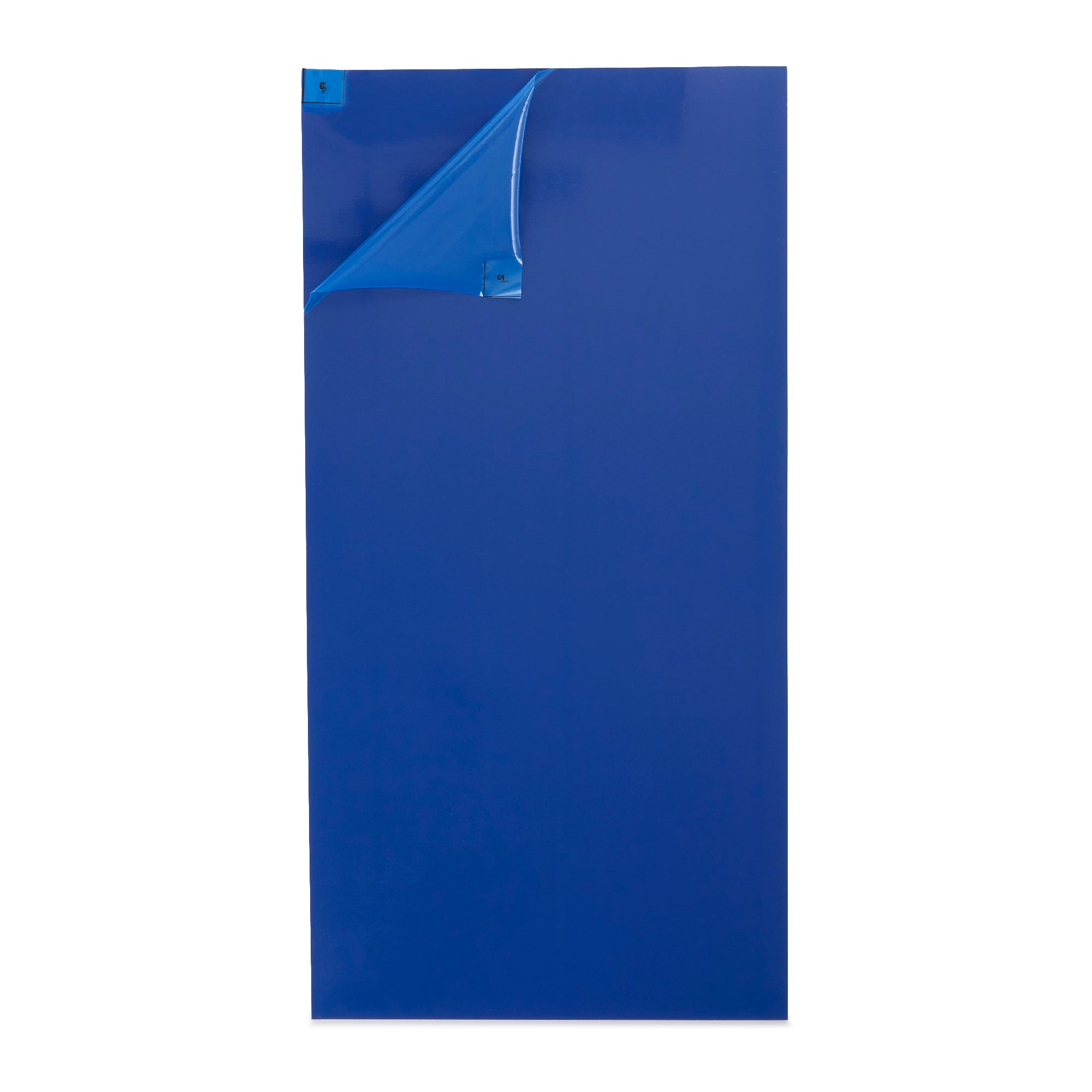 Adhesive Floor Mat Poly Tack 18 x 36 Inch Blue Polyethylene Film, Packaging Type- Case