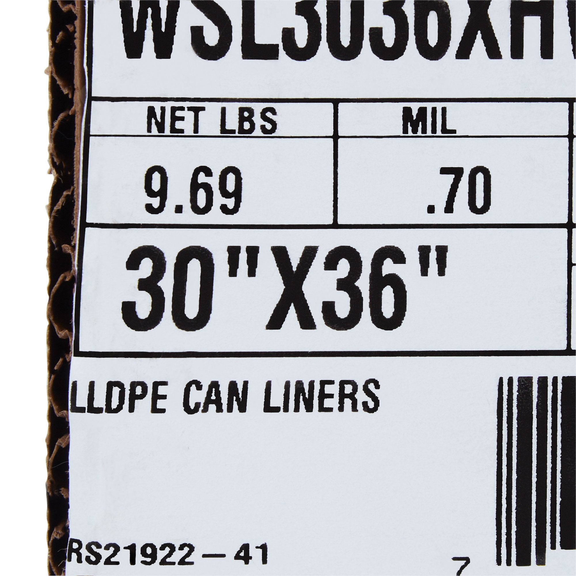 Trash Bag McKesson 30 gal. White LLDPE 0.70 mil 30 X 36 Inch Star Seal Bottom Coreless Roll, Packaging Type- Case
