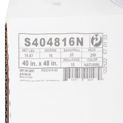 Trash Bag McKesson 45 gal. Clear HDPE 16 Mic. 40 X 48 Inch Star Seal Bottom Coreless Roll, Packaging Type- Case