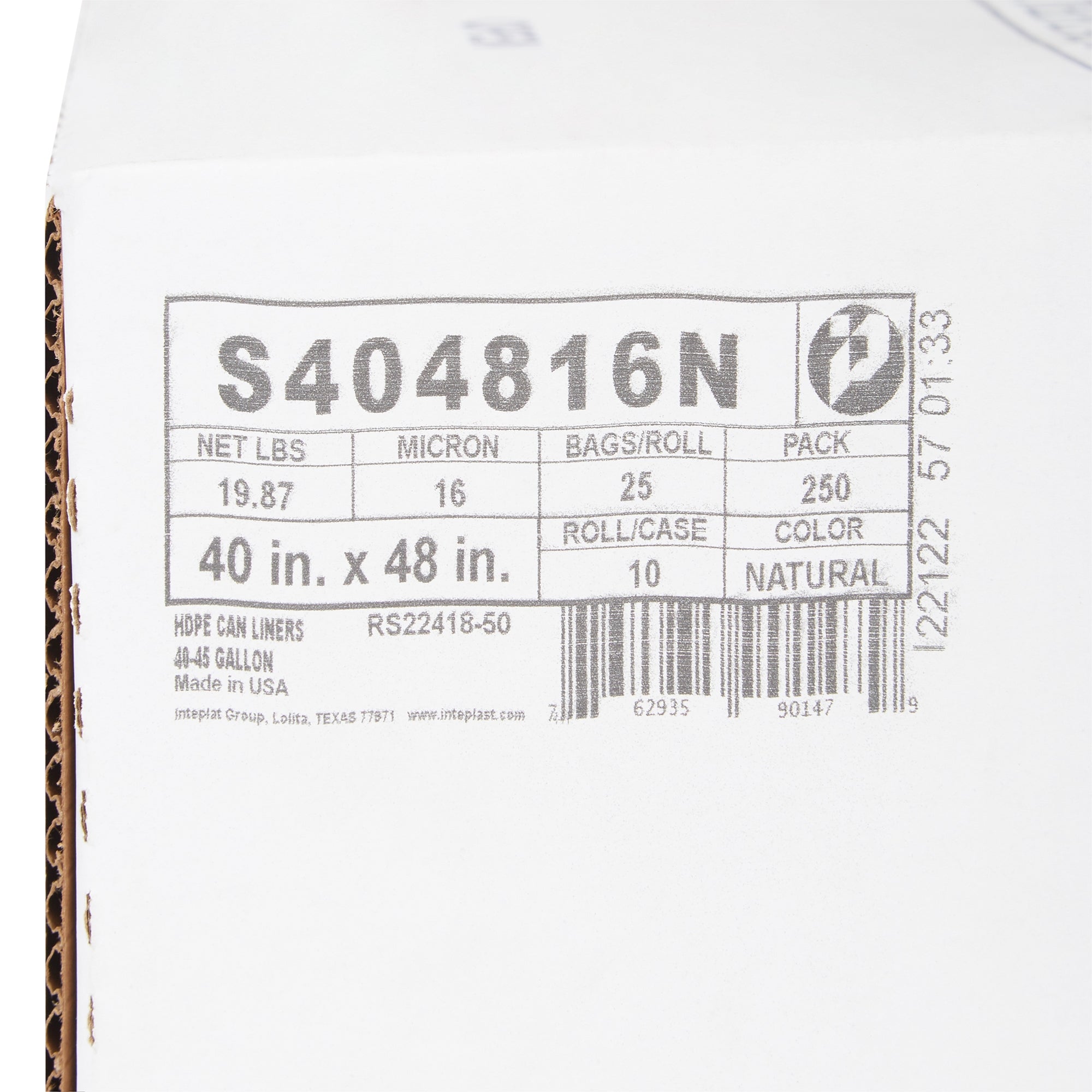 Trash Bag McKesson 45 gal. Clear HDPE 16 Mic. 40 X 48 Inch Star Seal Bottom Coreless Roll, Packaging Type- Case