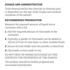Glycosade Oral Supplement – Unflavored Hydrothermally Processed Cornstarch, 60 g Packets for GSD Management, TAA Compliant (Box of 30)