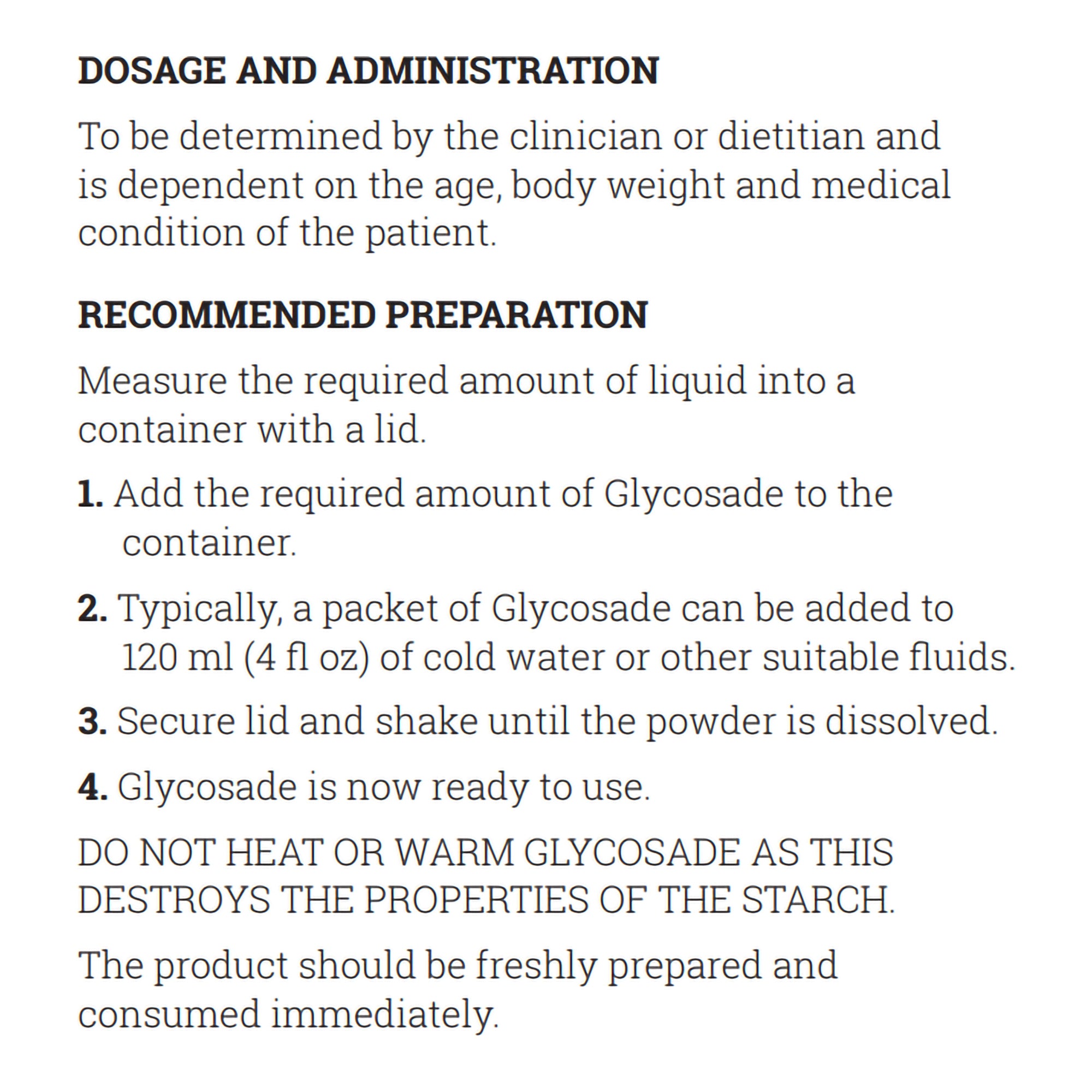Glycosade Oral Supplement – Unflavored Hydrothermally Processed Cornstarch, 60 g Packets for GSD Management, TAA Compliant (Box of 30)
