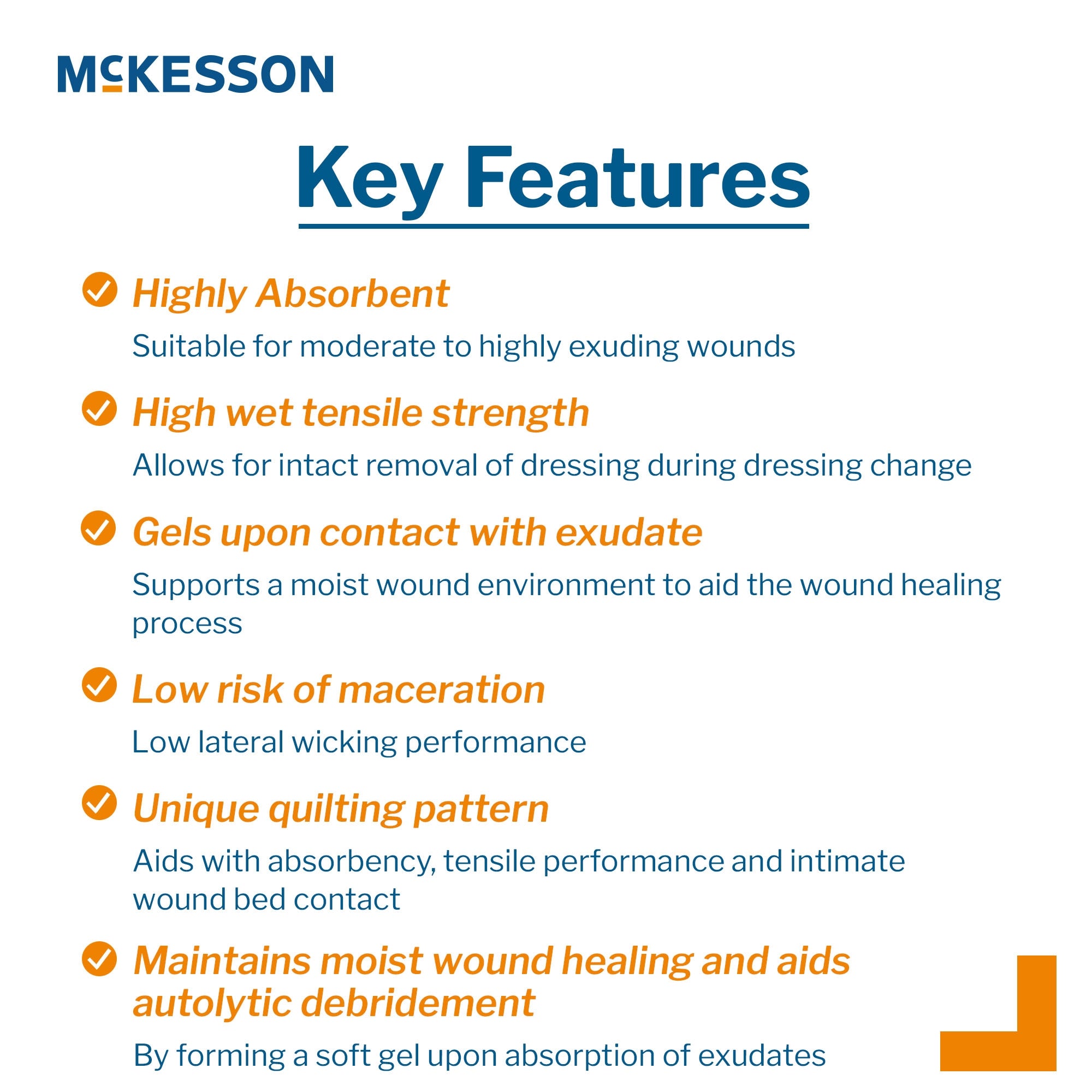 Gelling Fiber Wound Dressing McKesson 4 X 4-3/4 Inch Rectangle Sterile