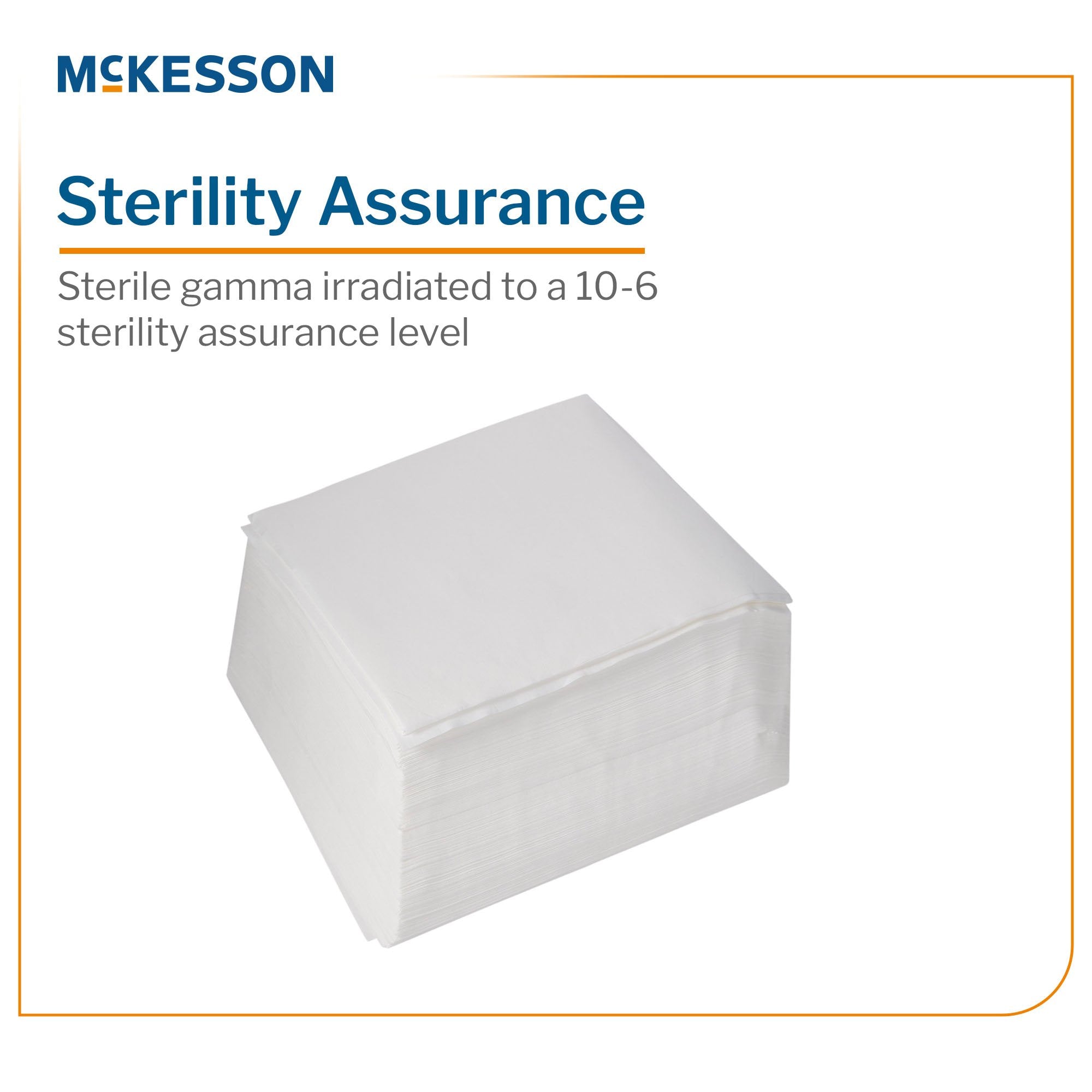 Cleanroom Wipe McKesson ISO Class 5 White Sterile Polyester / Cellulose 12 X 12 Inch Disposable, Packaging Type- Case