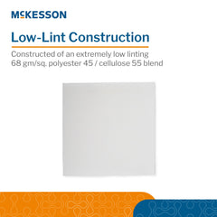Cleanroom Wipe McKesson ISO Class 5 White Sterile Polyester / Cellulose 12 X 12 Inch Disposable | 8PACK/CASE
